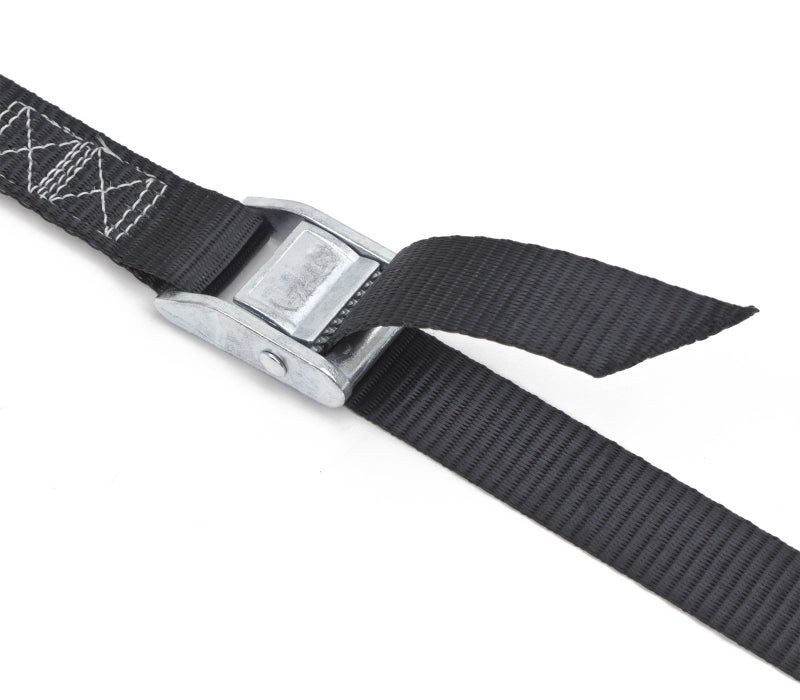 PowerTye MFG Lashing Straps with Cam Buckle - 1 inch x 4ft Tie Down Straps - Made in USA - Ideal for Securing Coolers, Batteries, Cargo on Motorcycles, RVs & Truck Beds - 200 lb. WLL, Black (2-Pack) - Image 2